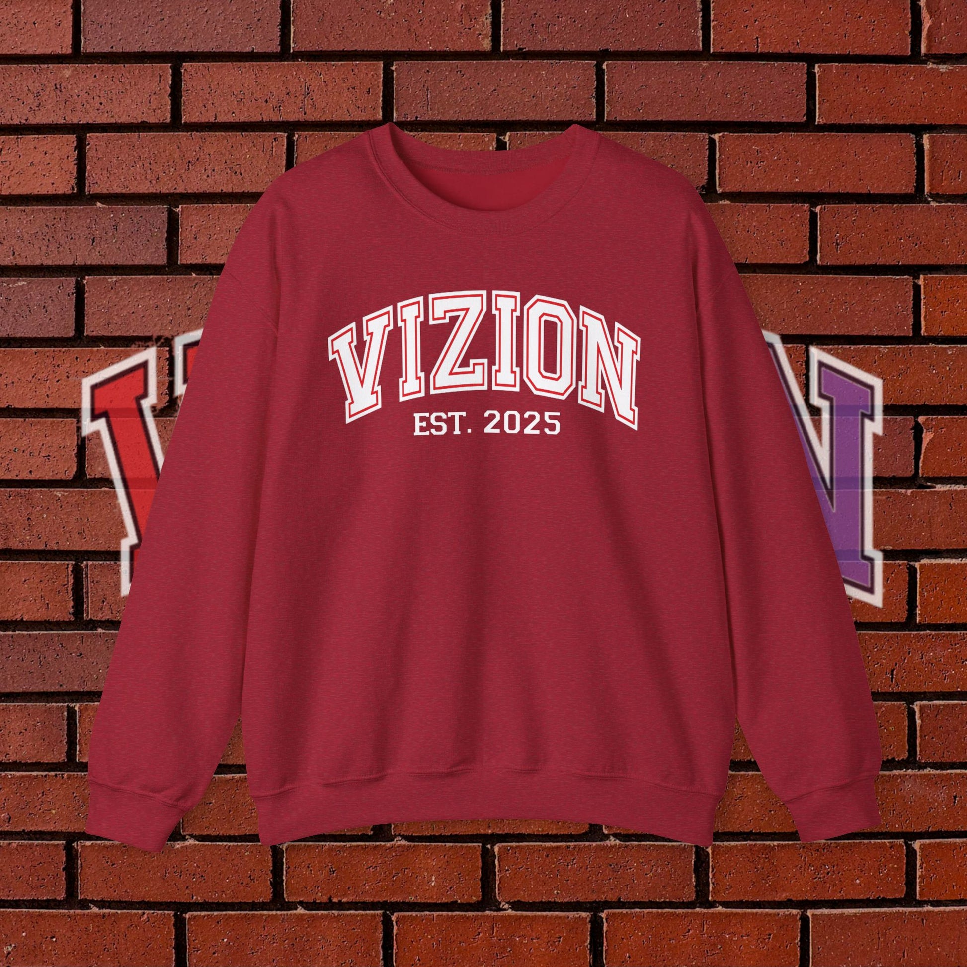Collegiate VIZION (Red) Crewneck Sweatshirt