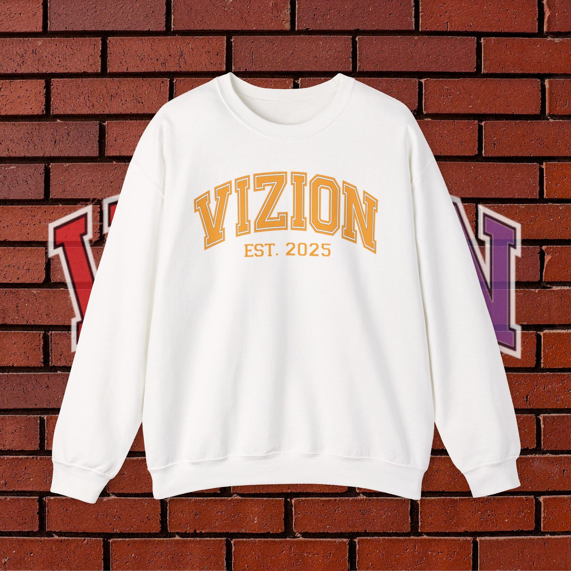 Collegiate VIZION (Orange) Crewneck Sweatshirt