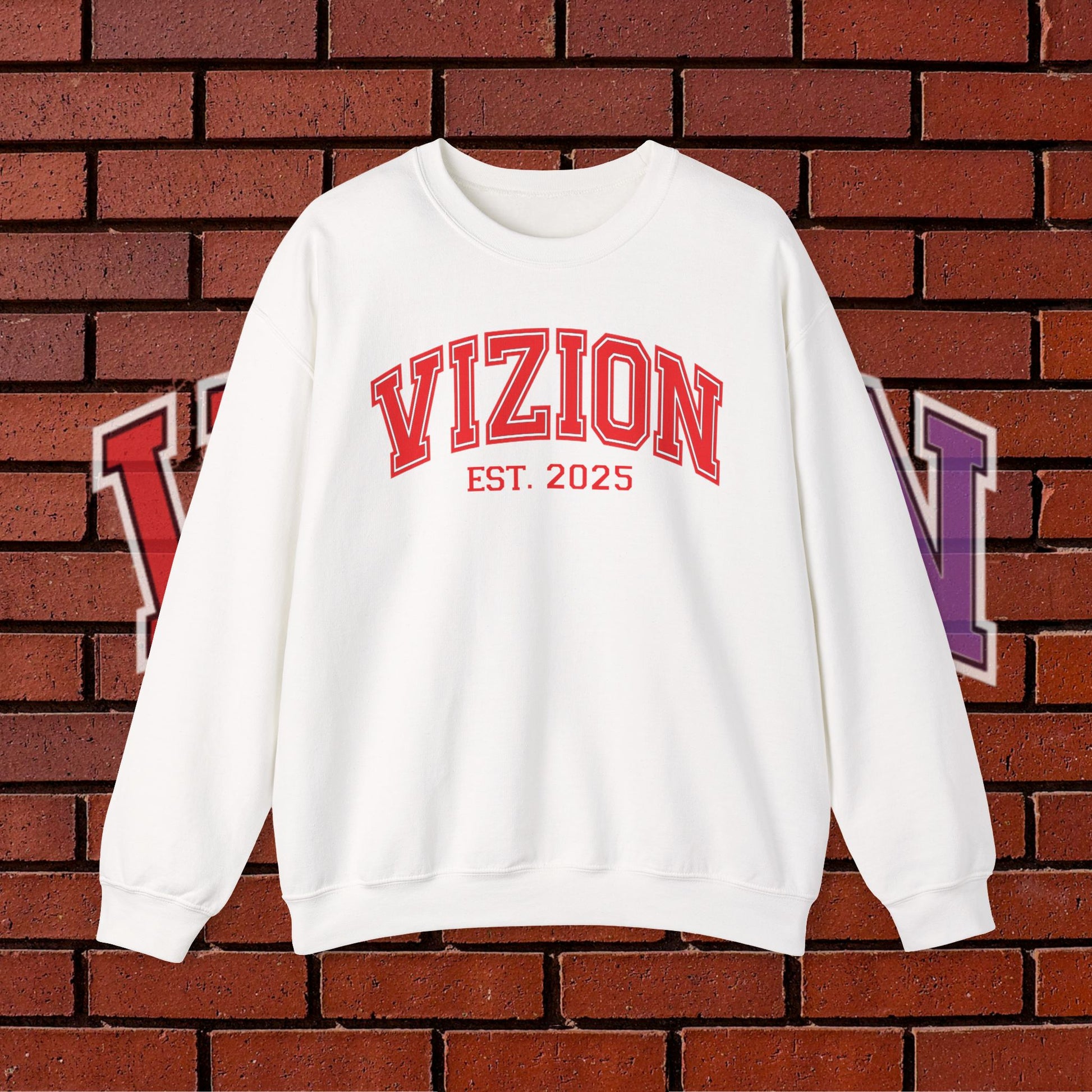 Collegiate VIZION (Red) Crewneck Sweatshirt
