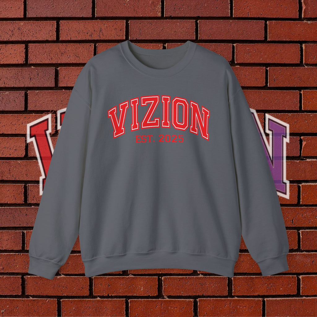 Collegiate VIZION (Red) Crewneck Sweatshirt