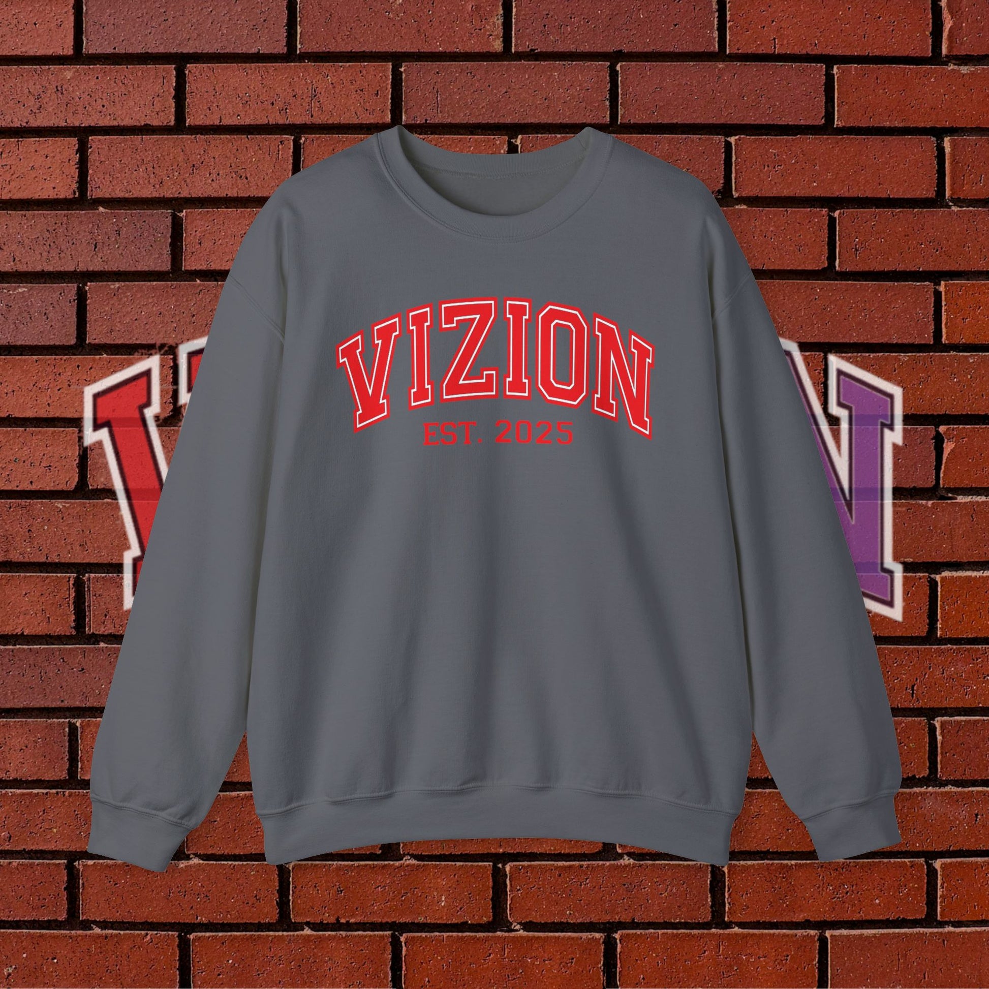 Collegiate VIZION (Red) Crewneck Sweatshirt