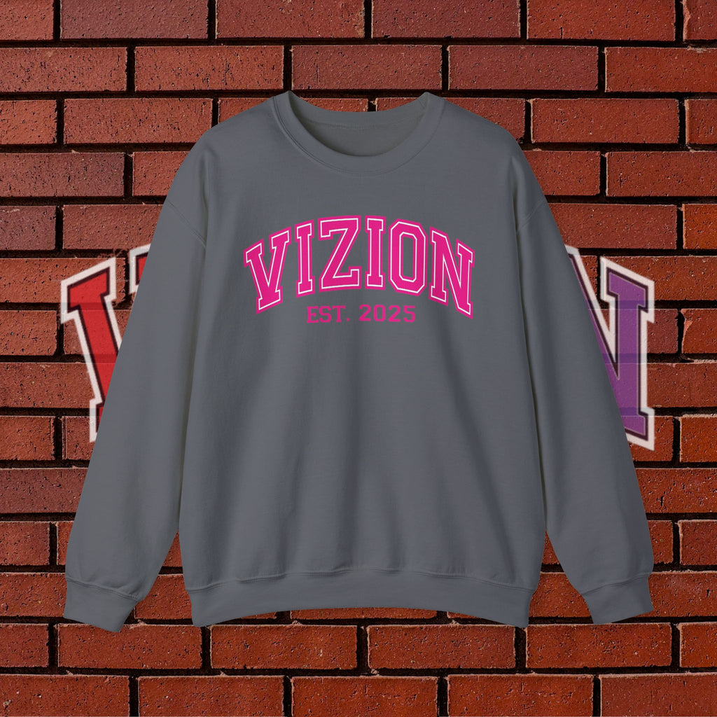Collegiate VIZION (Pink) Crewneck Sweatshirt