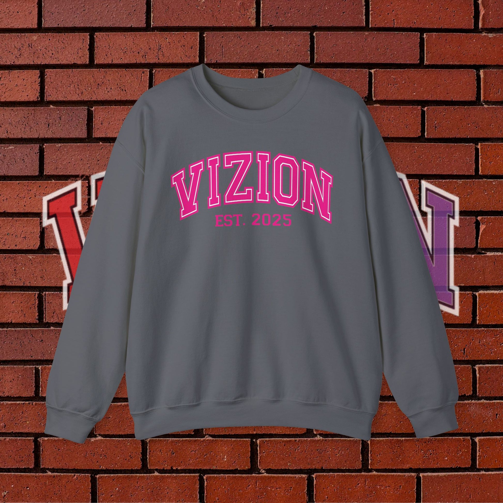Collegiate VIZION (Pink) Crewneck Sweatshirt