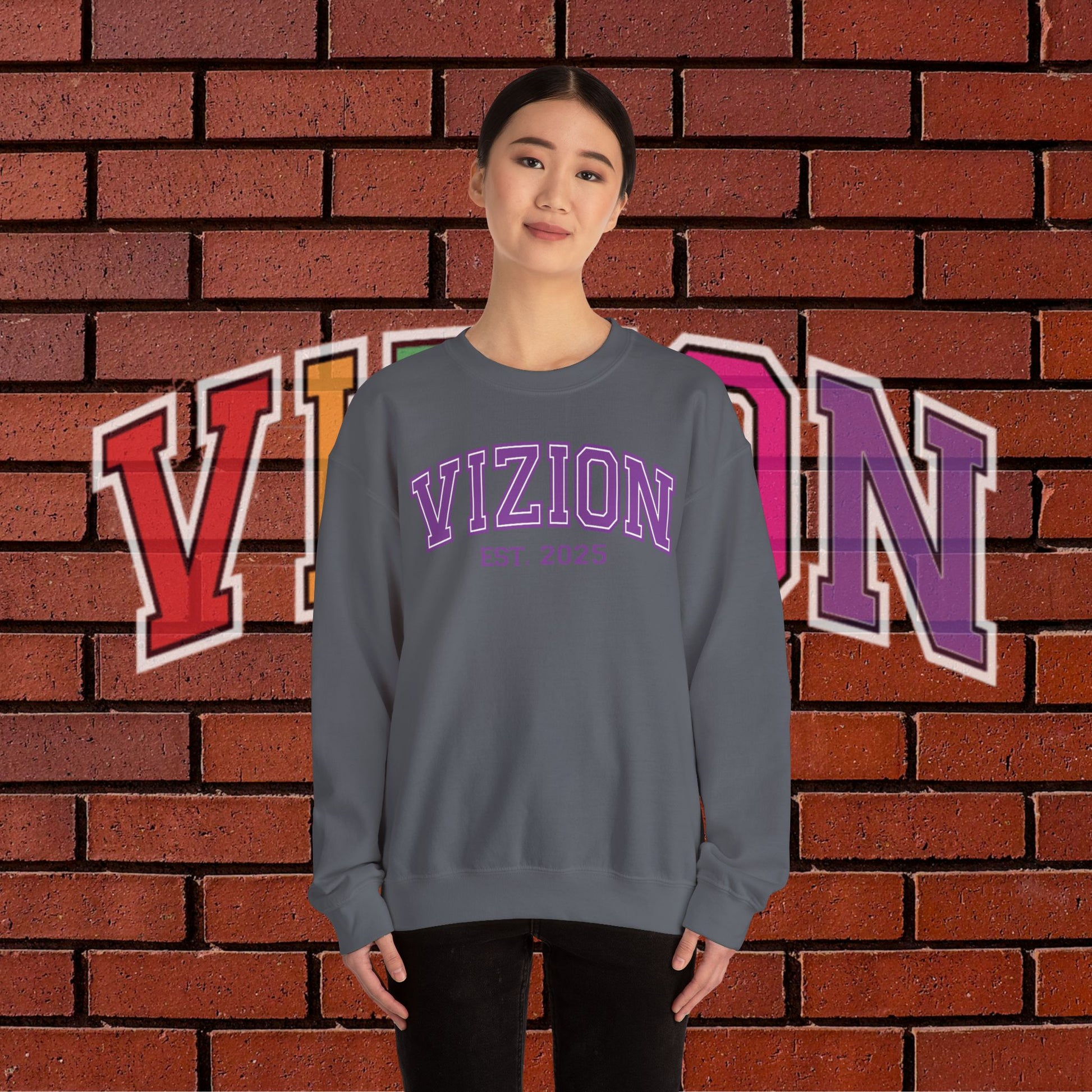 Collegiate VIZION (Purple) Crewneck Sweatshirt