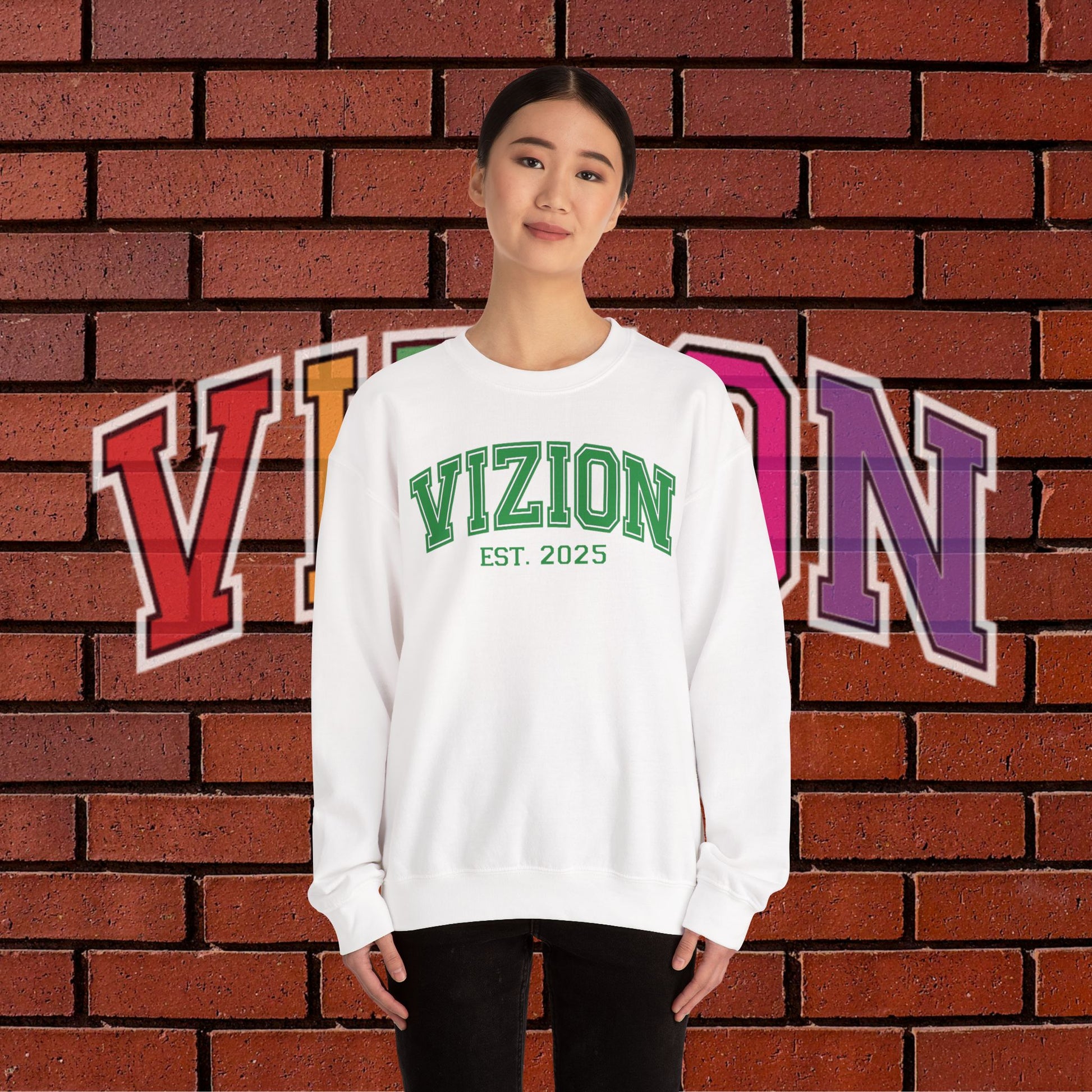 Collegiate VIZION (Green) Crewneck Sweatshirt