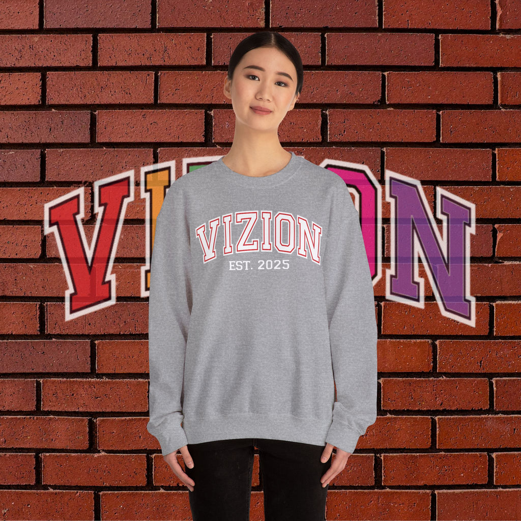 Collegiate VIZION (Red) Crewneck Sweatshirt