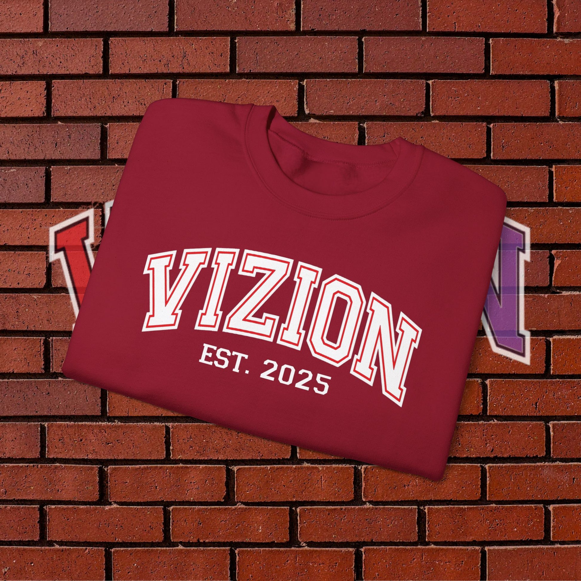 Collegiate VIZION (Red) Crewneck Sweatshirt