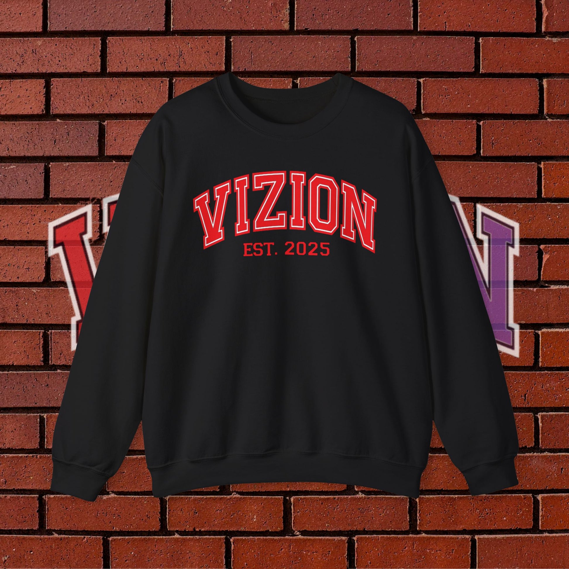 Collegiate VIZION (Red) Crewneck Sweatshirt