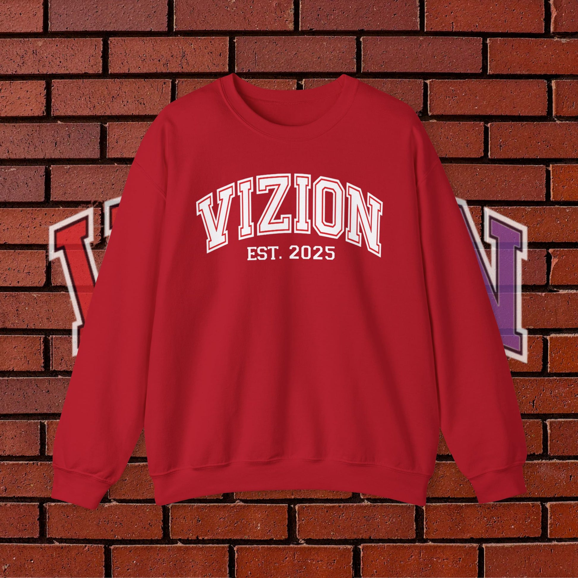 Collegiate VIZION (Red) Crewneck Sweatshirt