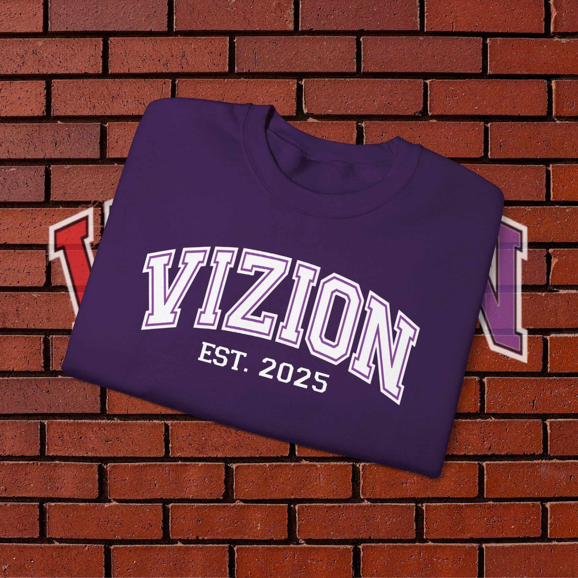 Collegiate VIZION (Purple) Crewneck Sweatshirt