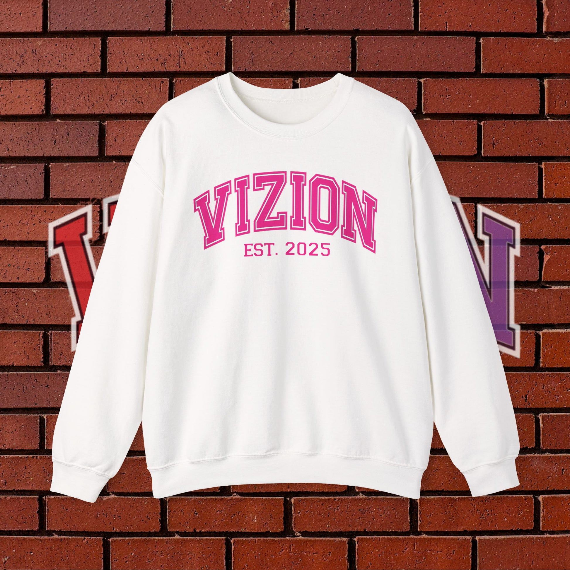 Collegiate VIZION (Pink) Crewneck Sweatshirt