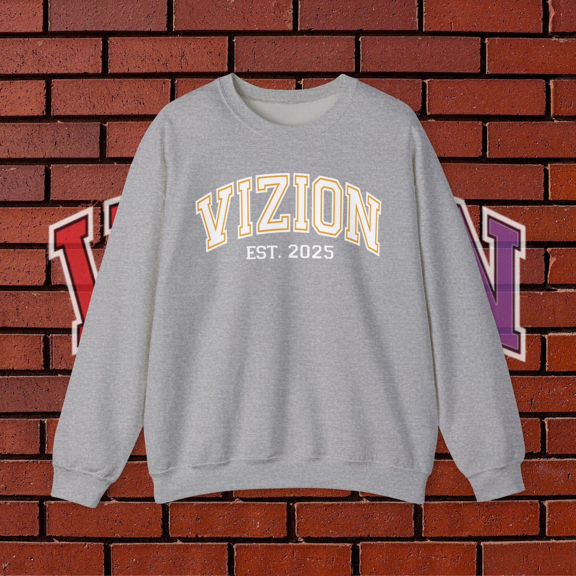 Collegiate VIZION (Orange) Crewneck Sweatshirt
