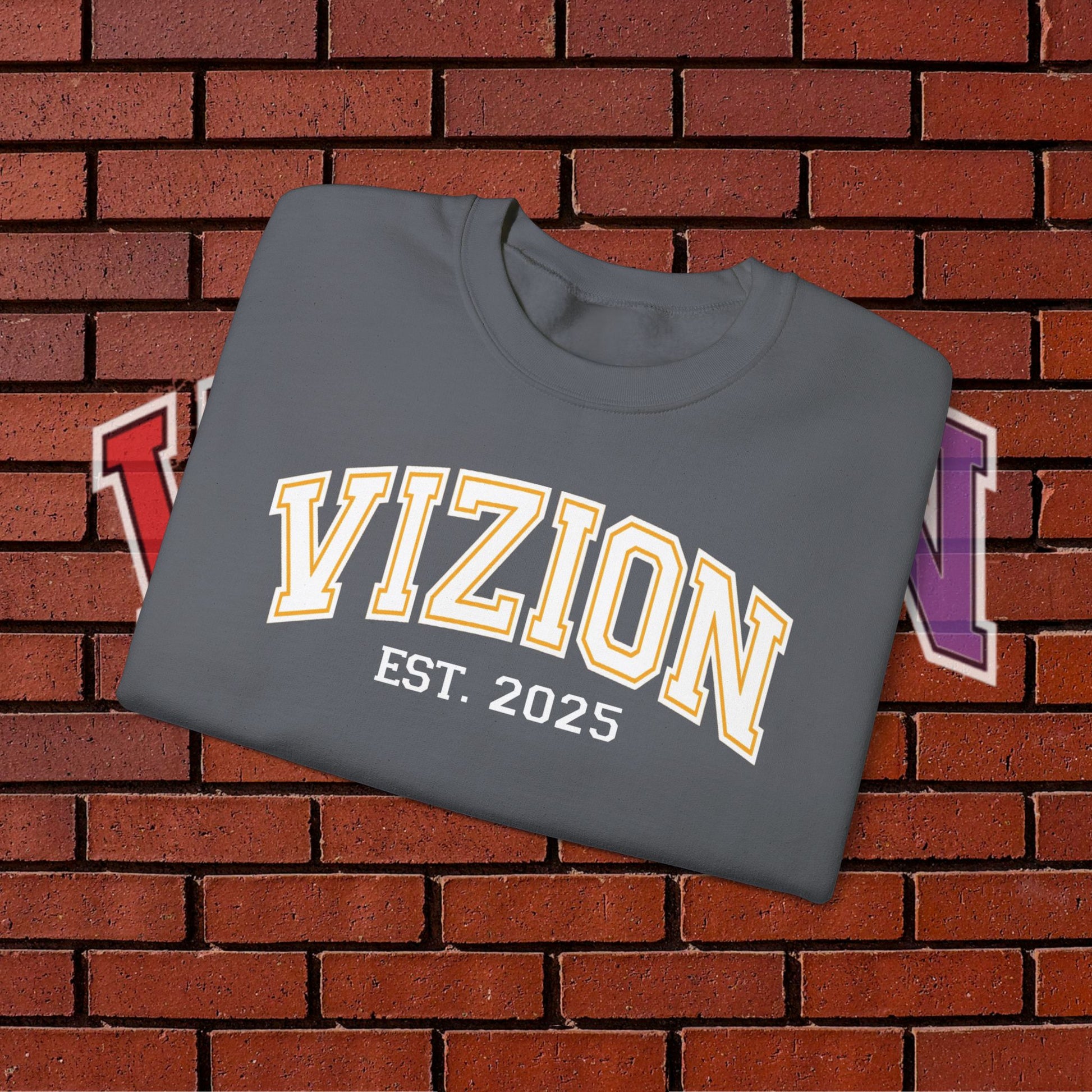Collegiate VIZION (Orange) Crewneck Sweatshirt