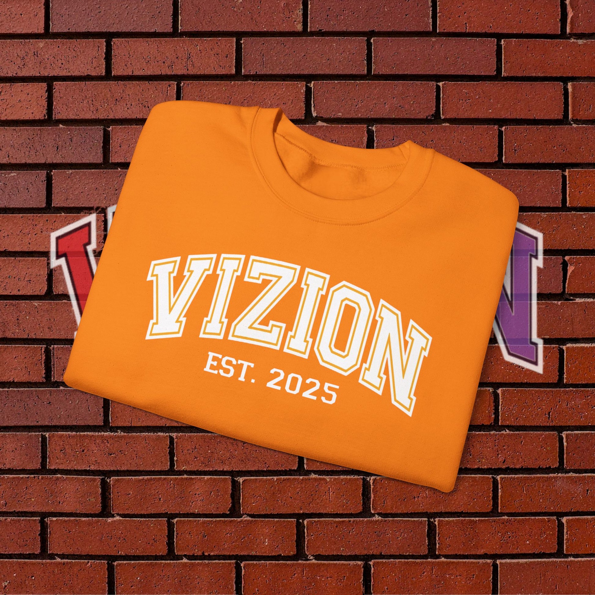 Collegiate VIZION (Orange) Crewneck Sweatshirt