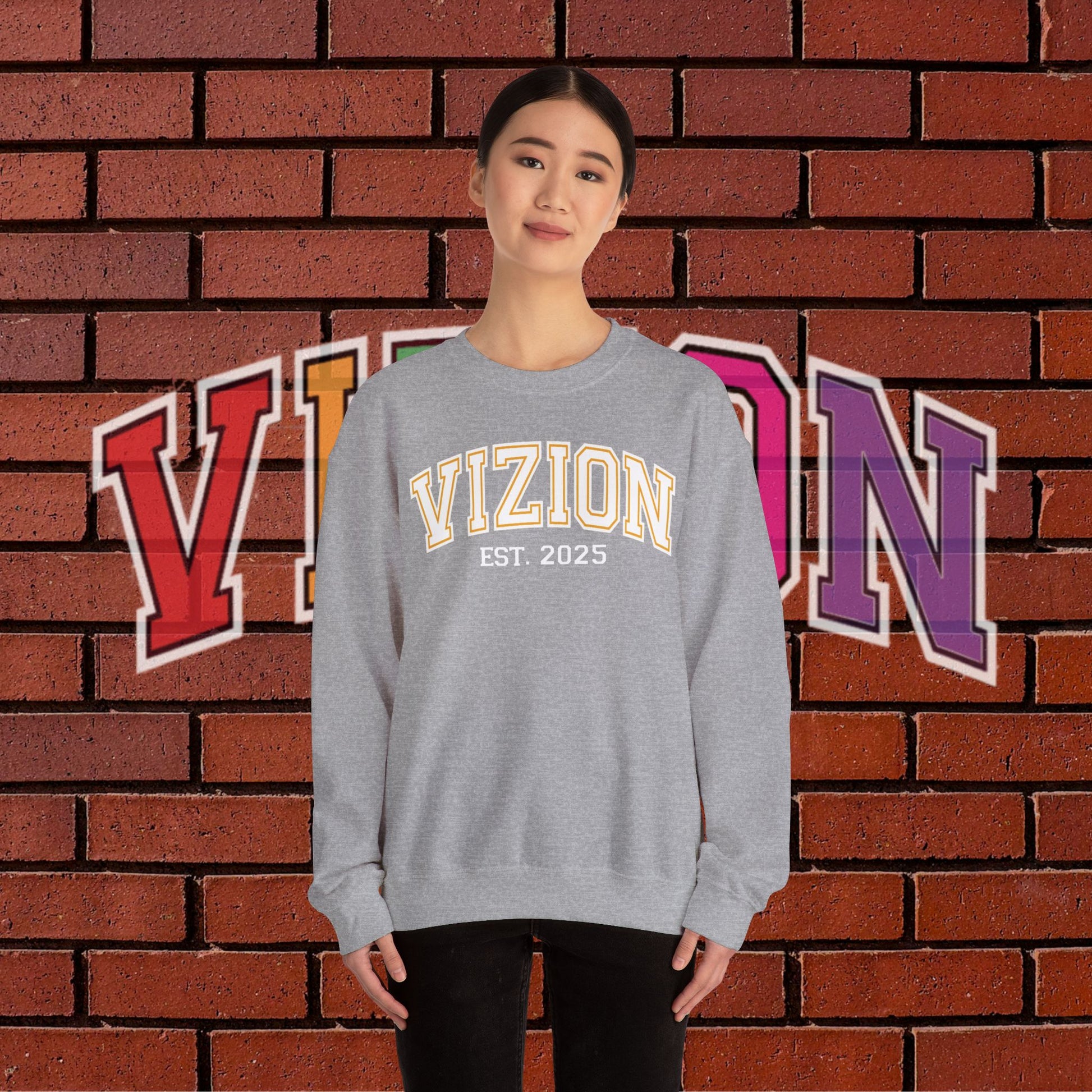 Collegiate VIZION (Orange) Crewneck Sweatshirt
