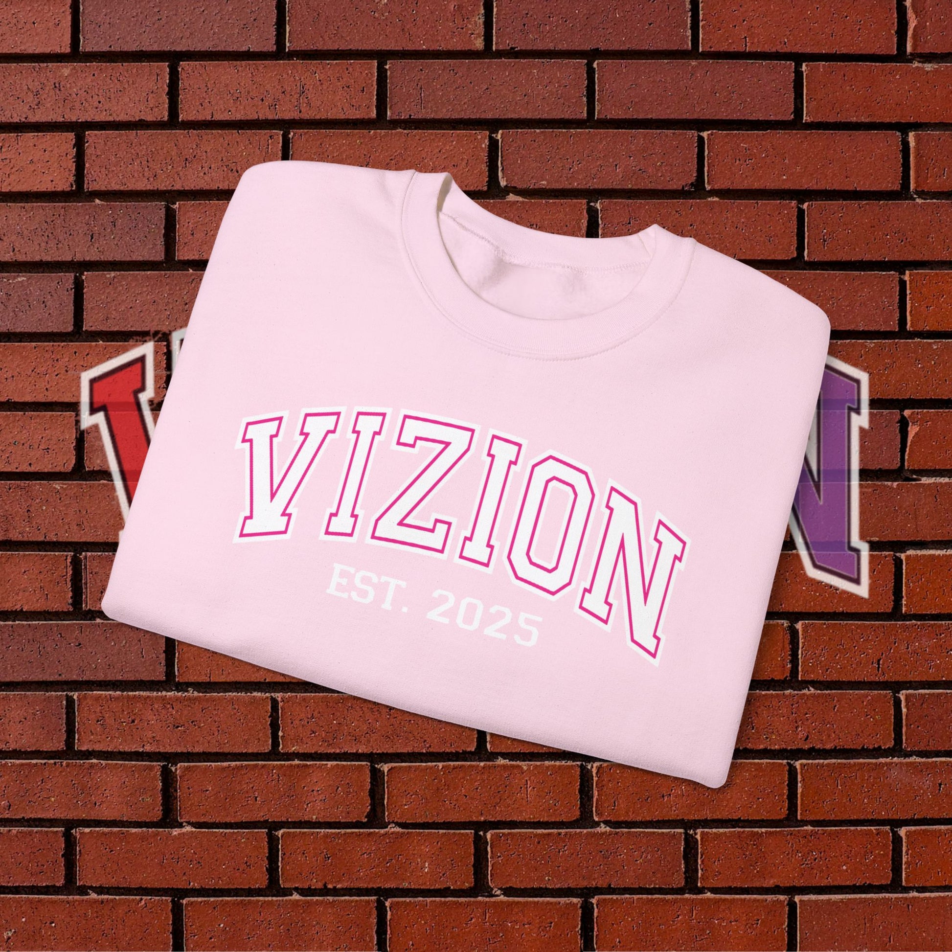 Collegiate VIZION (Pink) Crewneck Sweatshirt