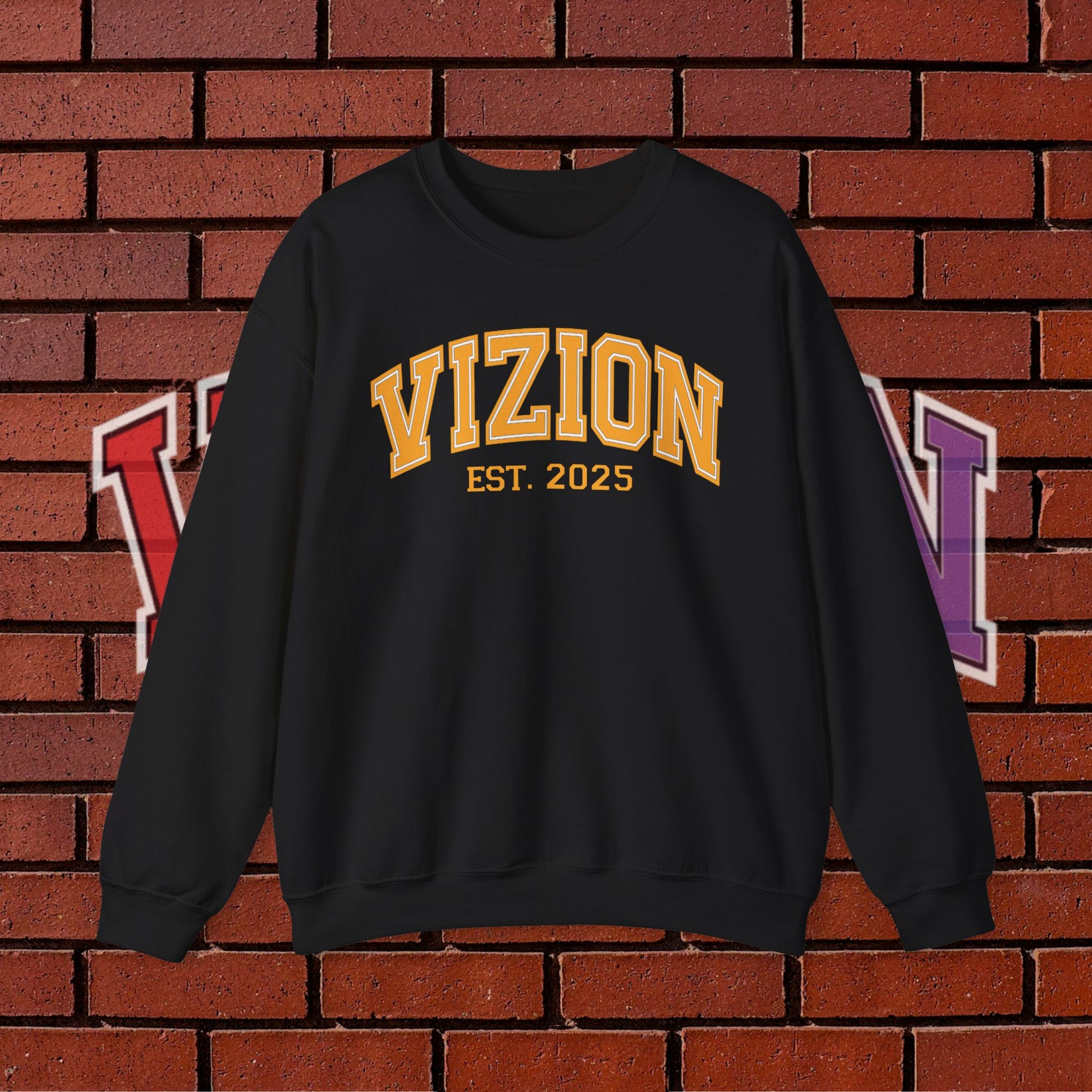 Collegiate VIZION (Orange) Crewneck Sweatshirt