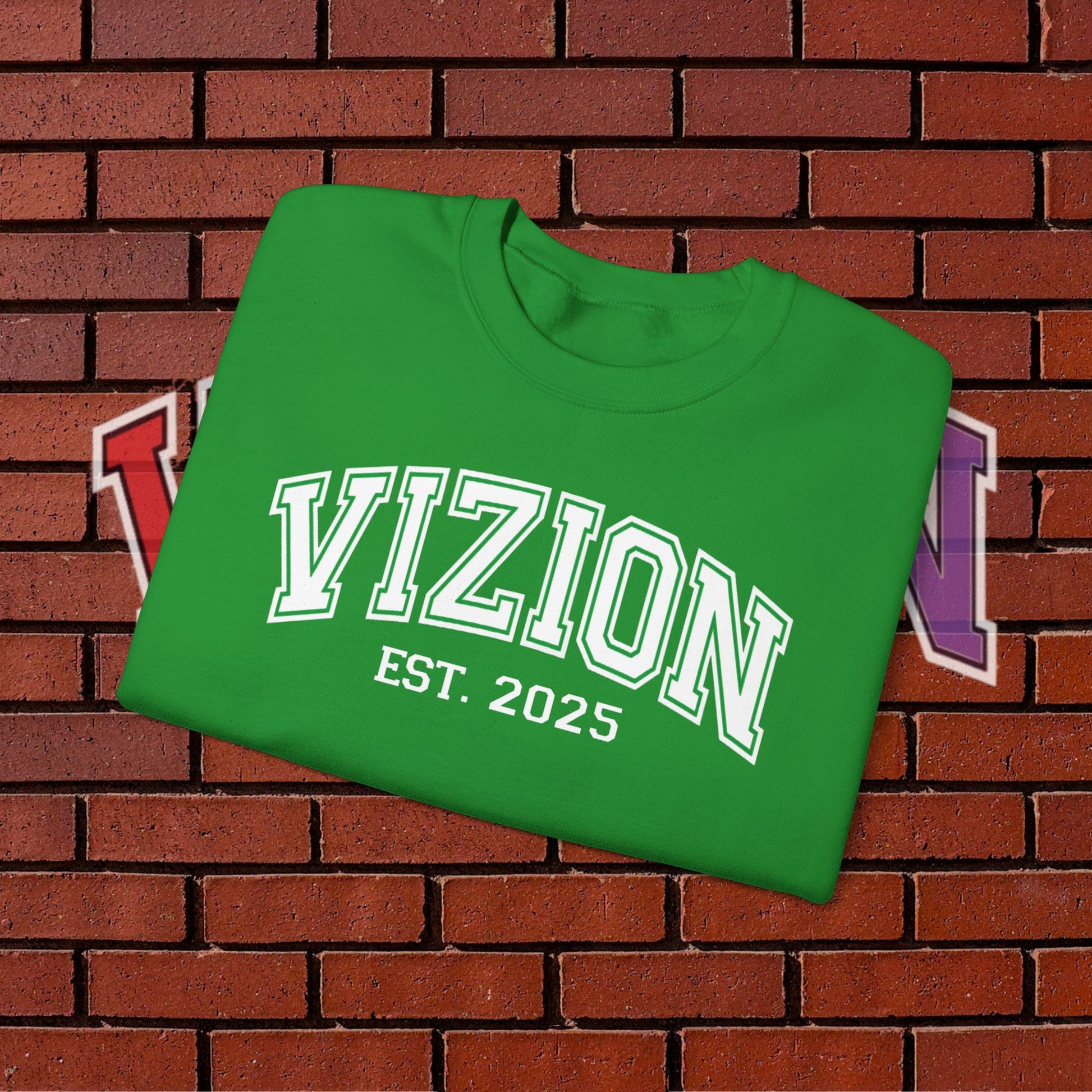 Collegiate VIZION (Green) Crewneck Sweatshirt
