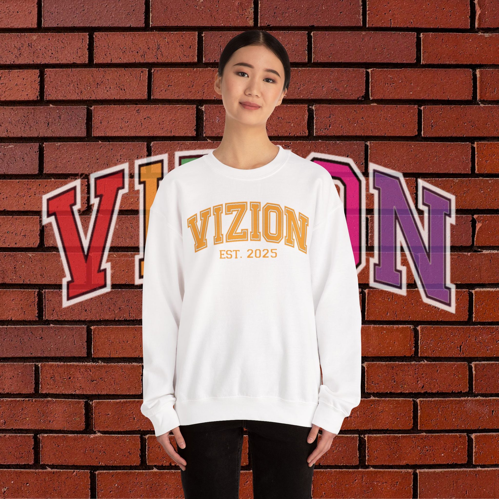 Collegiate VIZION (Orange) Crewneck Sweatshirt