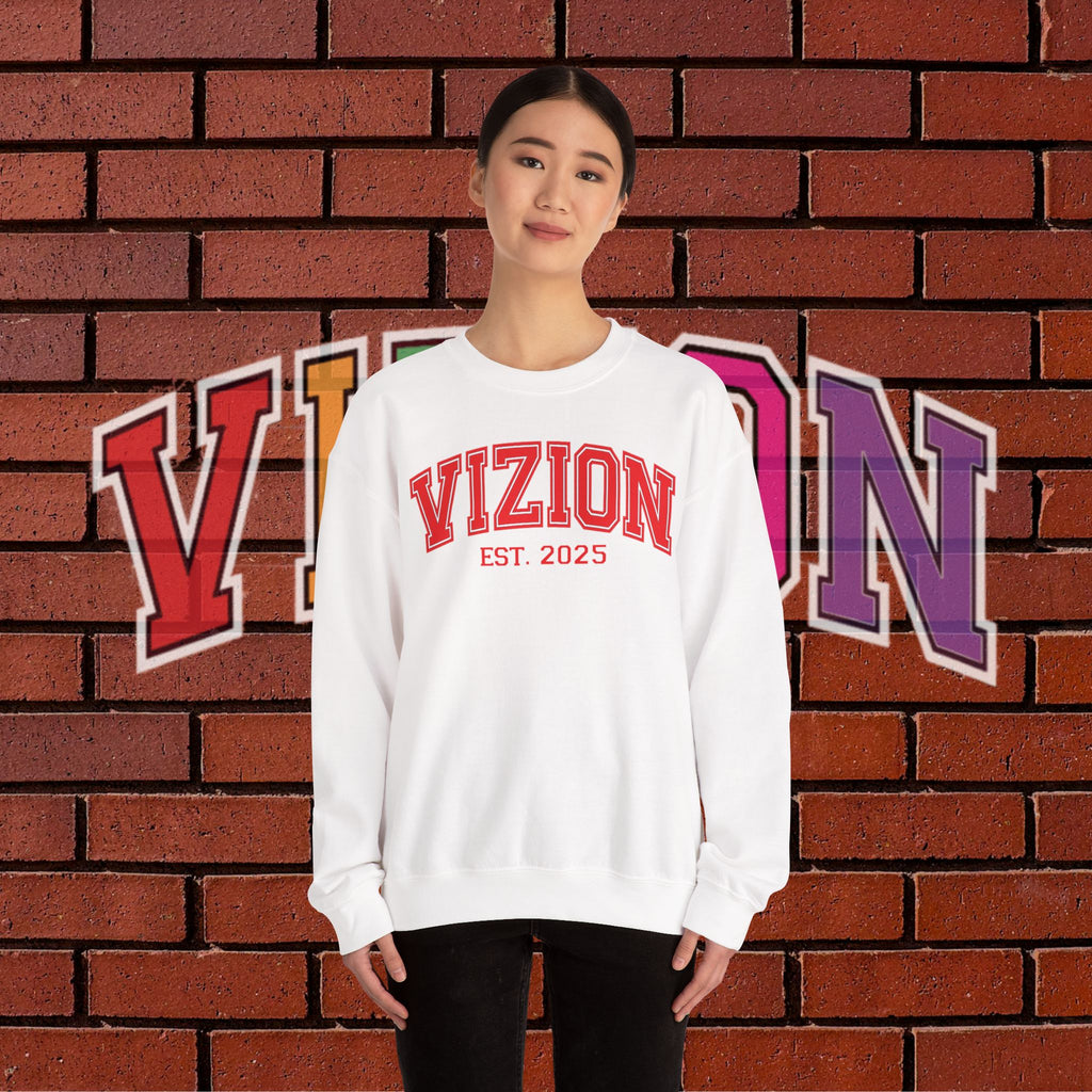 Collegiate VIZION (Red) Crewneck Sweatshirt