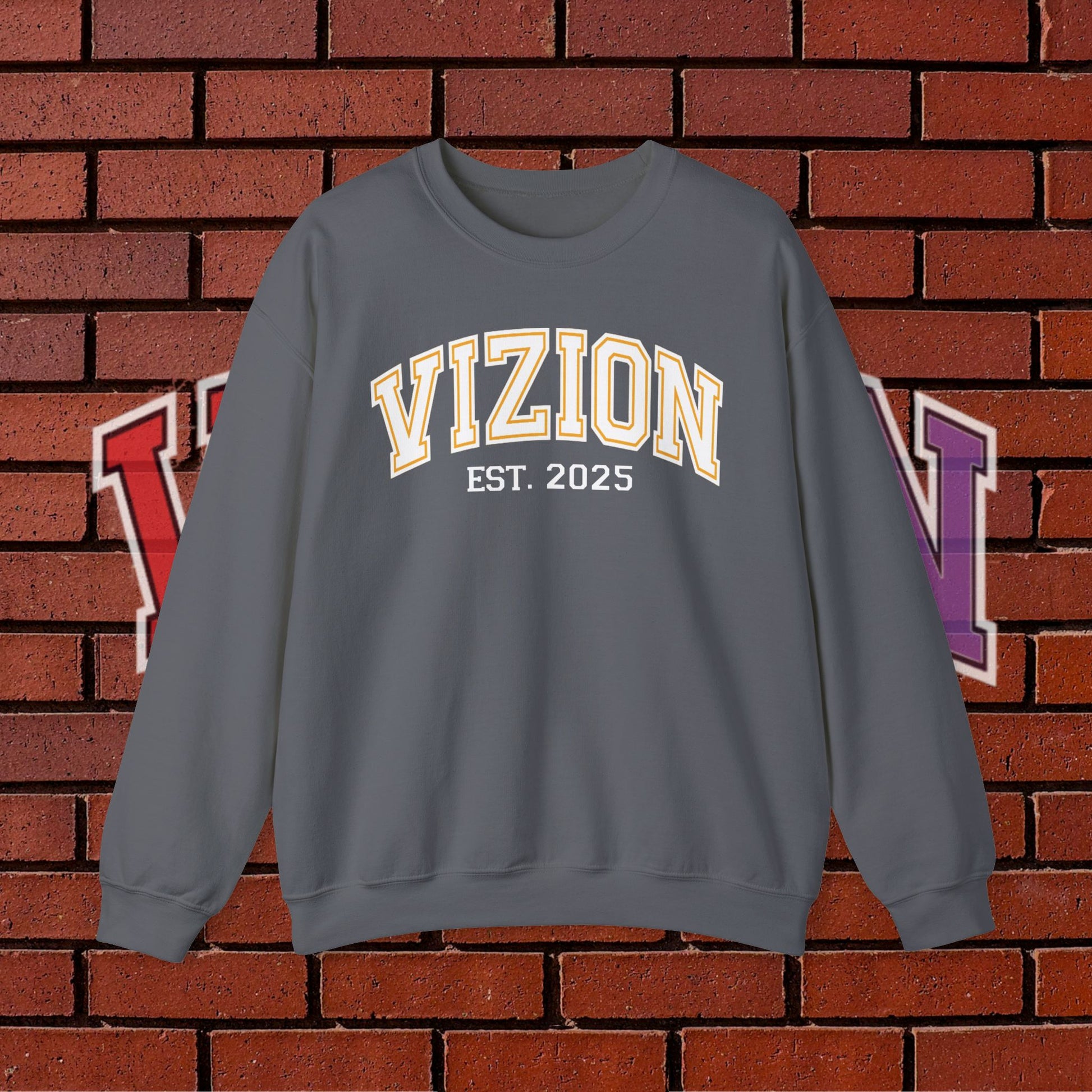 Collegiate VIZION (Orange) Crewneck Sweatshirt