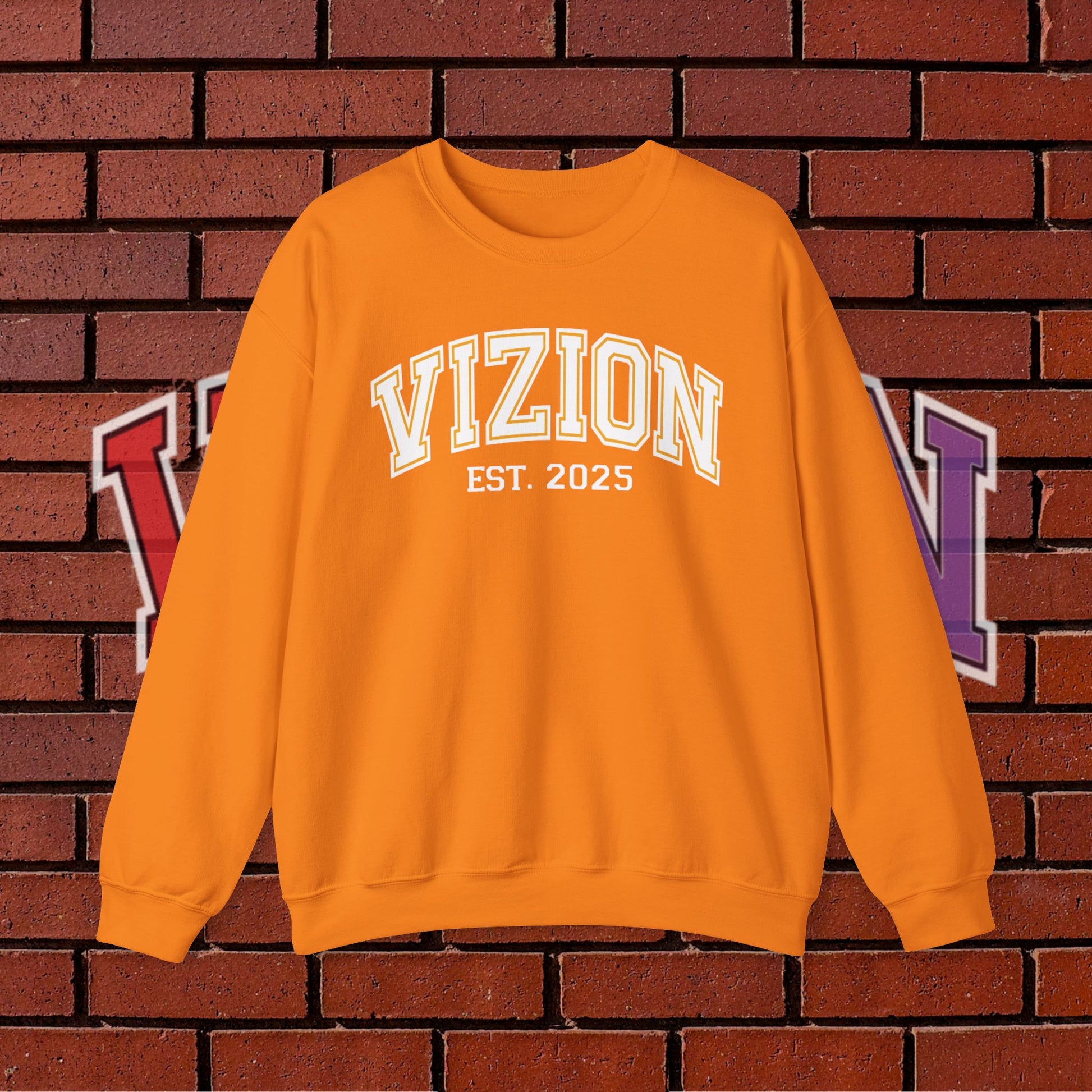 Collegiate VIZION (Orange) Crewneck Sweatshirt