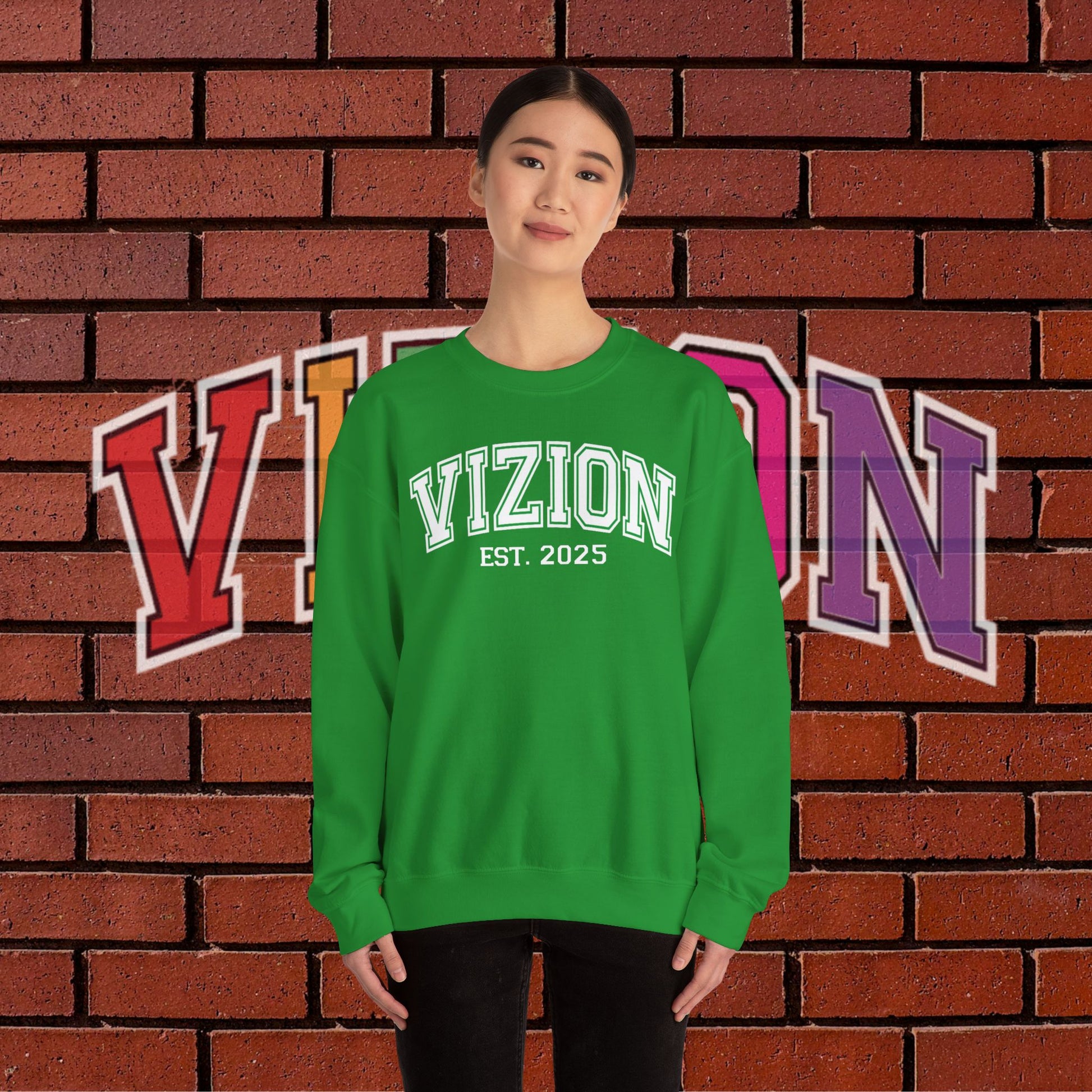Collegiate VIZION (Green) Crewneck Sweatshirt