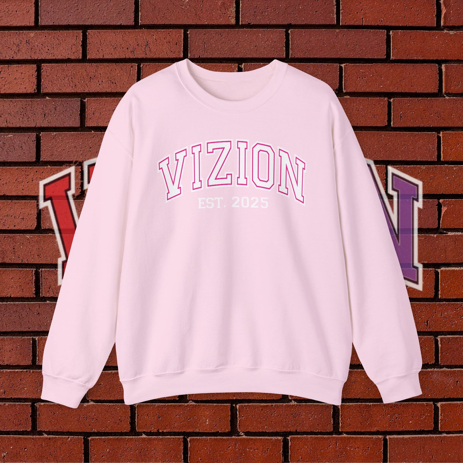 Collegiate VIZION (Pink) Crewneck Sweatshirt