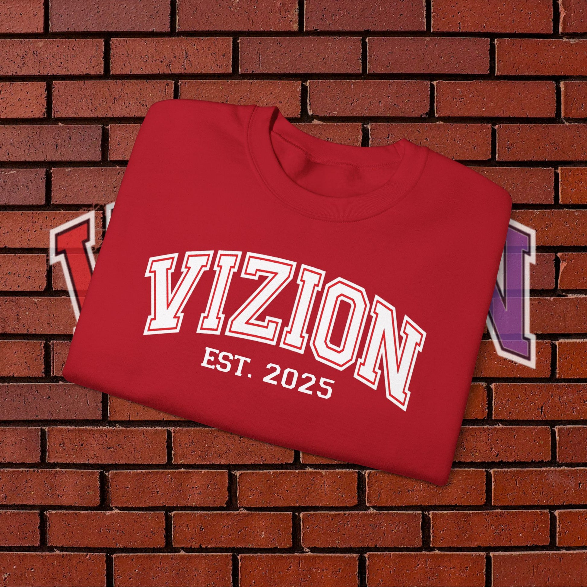 Collegiate VIZION (Red) Crewneck Sweatshirt