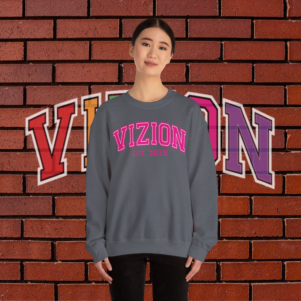 Collegiate VIZION (Pink) Crewneck Sweatshirt