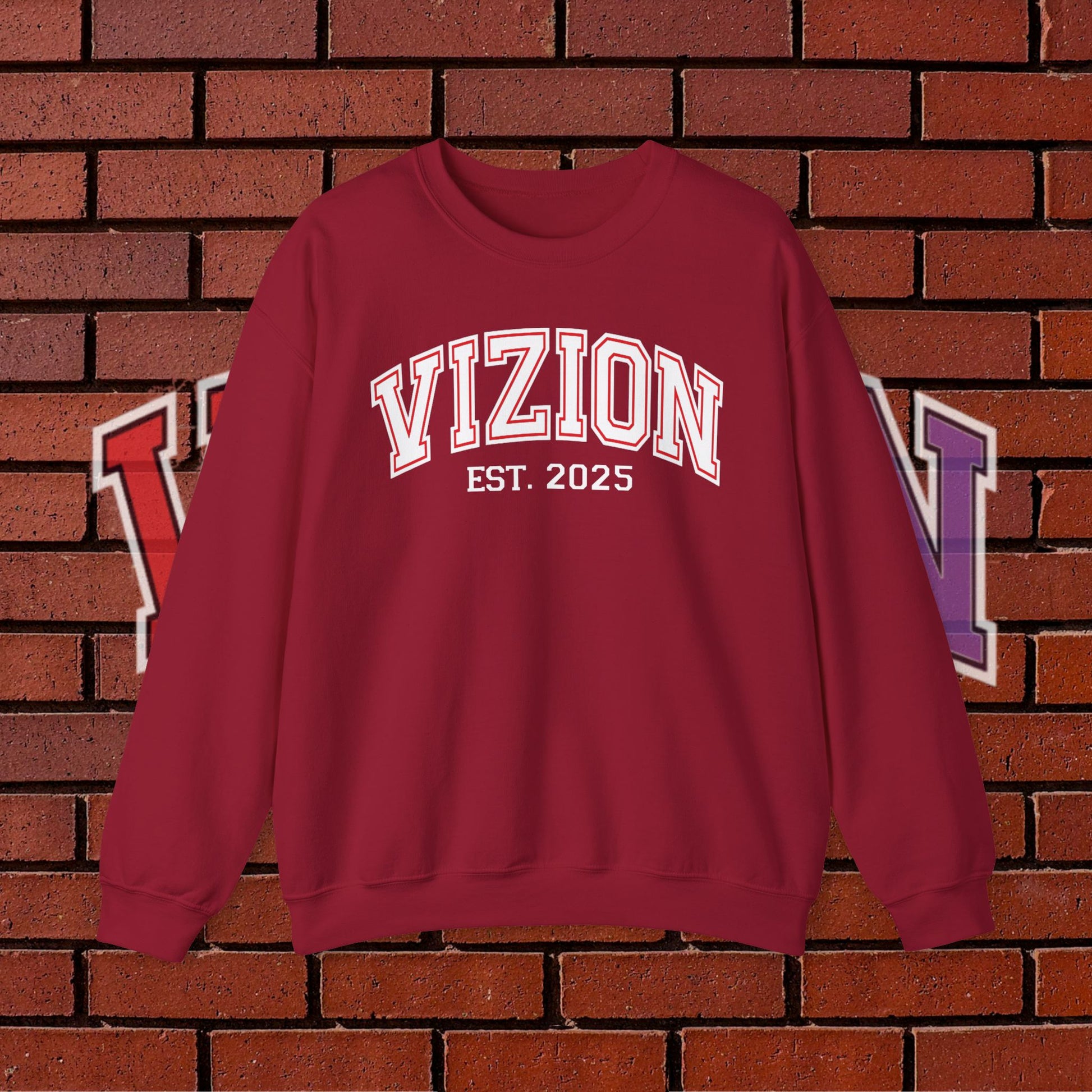 Collegiate VIZION (Red) Crewneck Sweatshirt