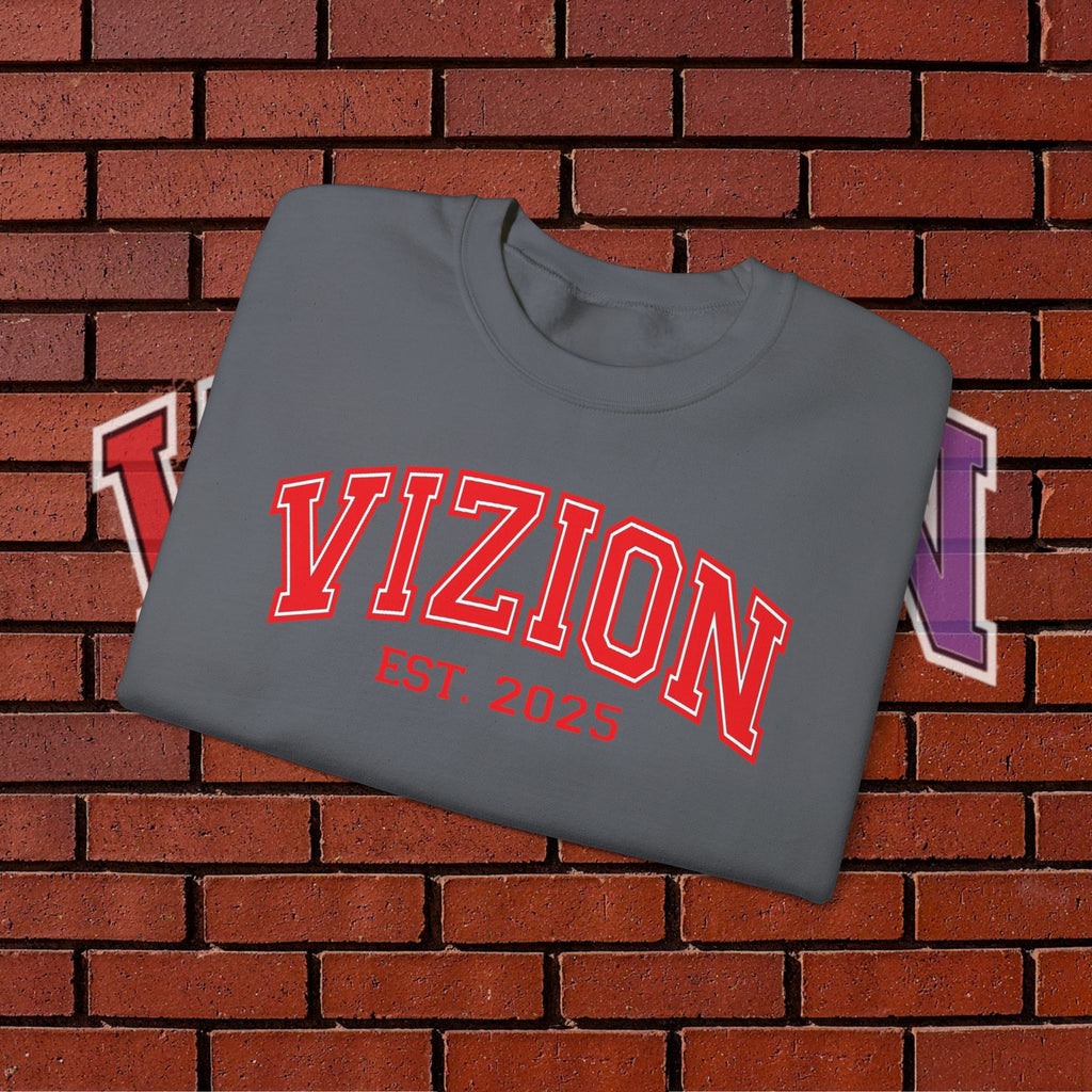 Collegiate VIZION (Red) Crewneck Sweatshirt