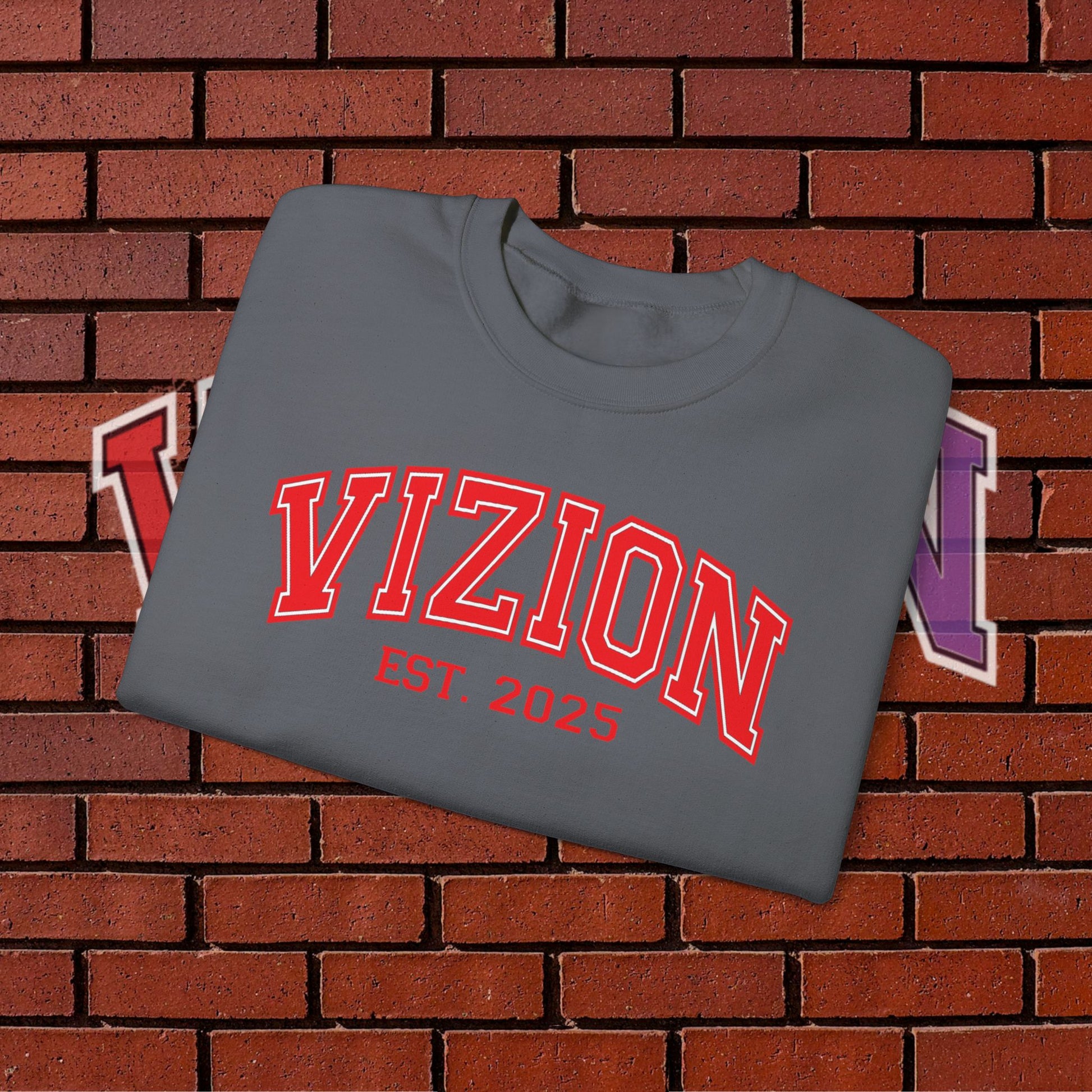 Collegiate VIZION (Red) Crewneck Sweatshirt