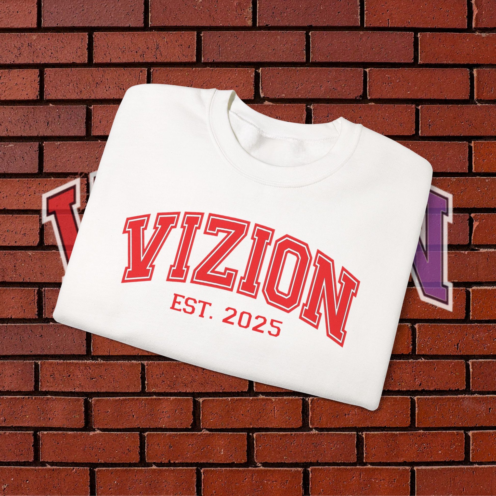 Collegiate VIZION (Red) Crewneck Sweatshirt