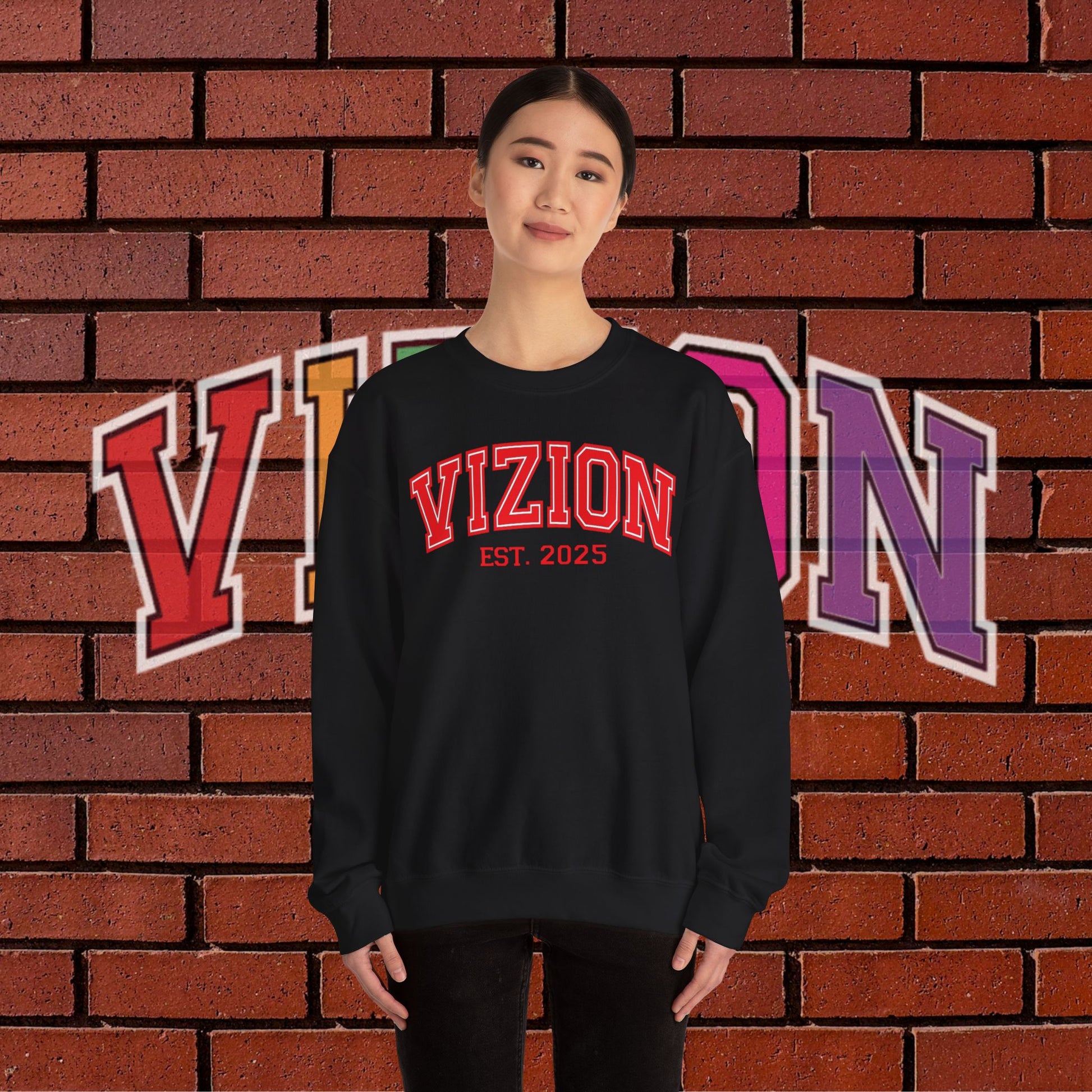 Collegiate VIZION (Red) Crewneck Sweatshirt