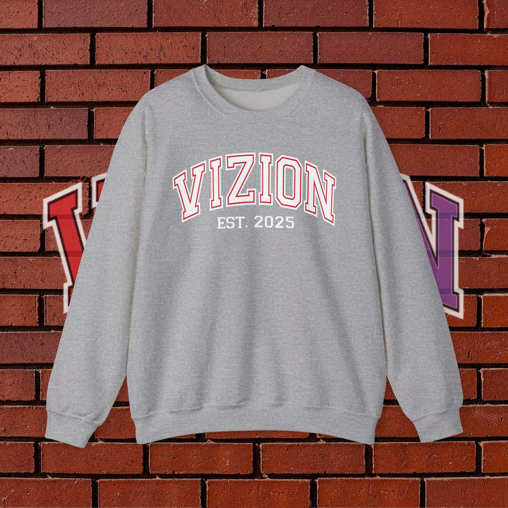 Collegiate VIZION (Red) Crewneck Sweatshirt