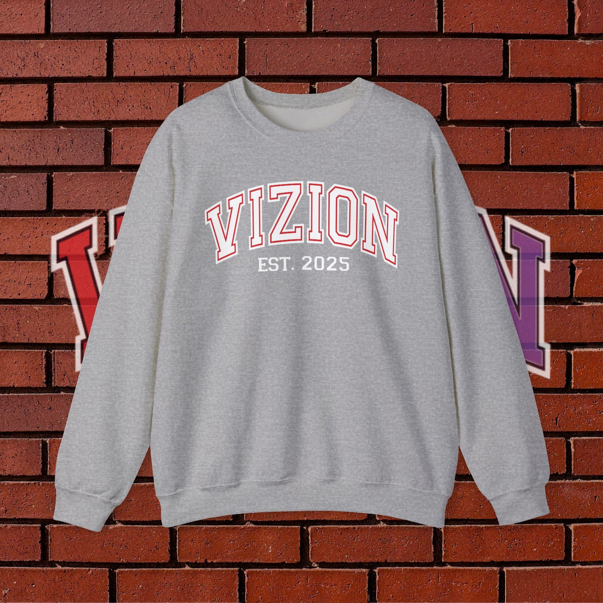 Collegiate VIZION (Red) Crewneck Sweatshirt