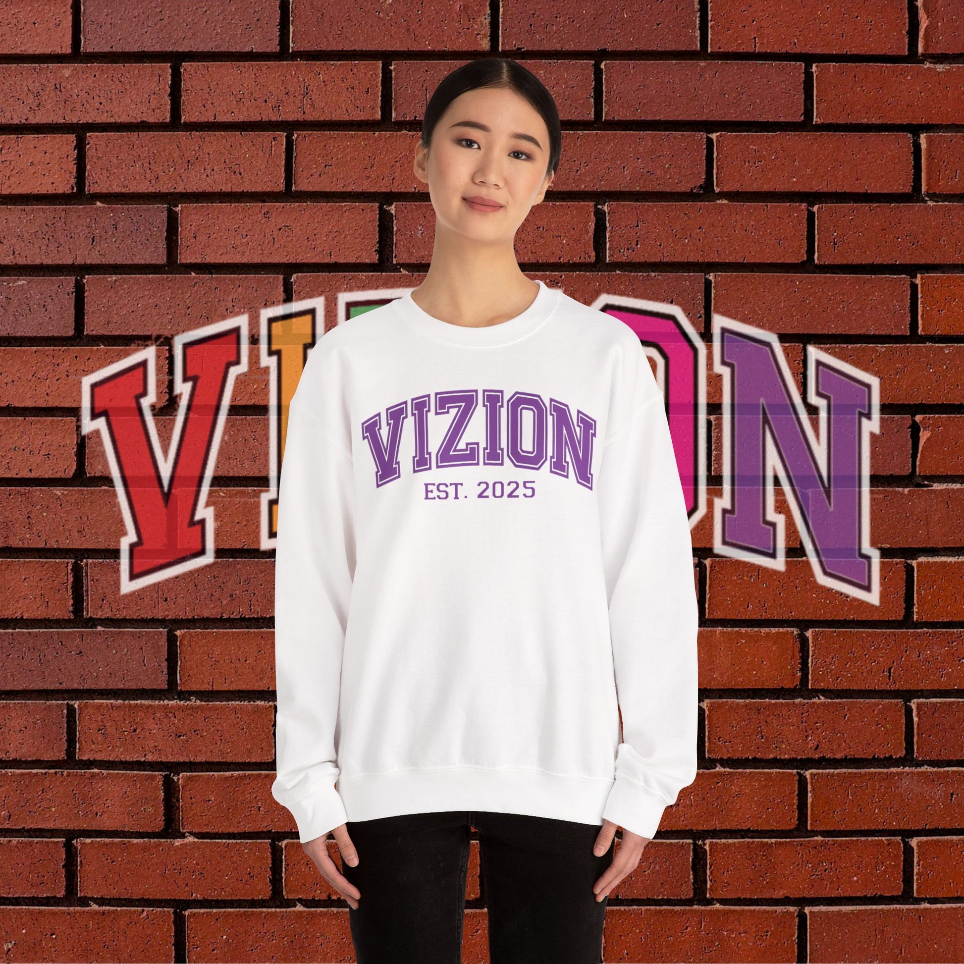 Collegiate VIZION (Purple) Crewneck Sweatshirt