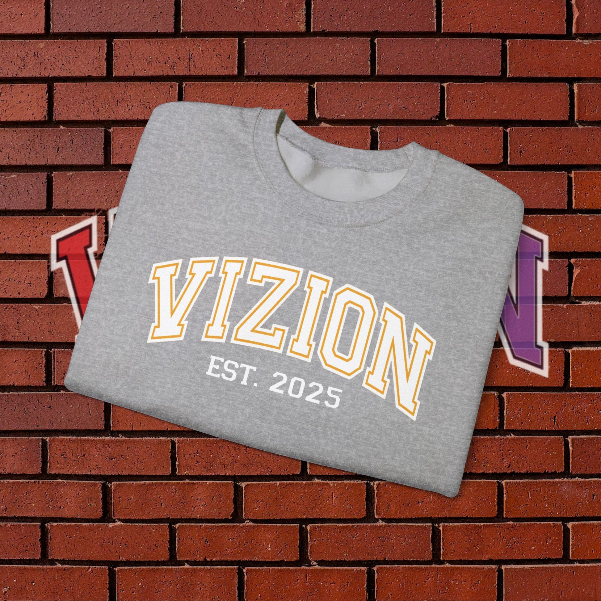 Collegiate VIZION (Orange) Crewneck Sweatshirt