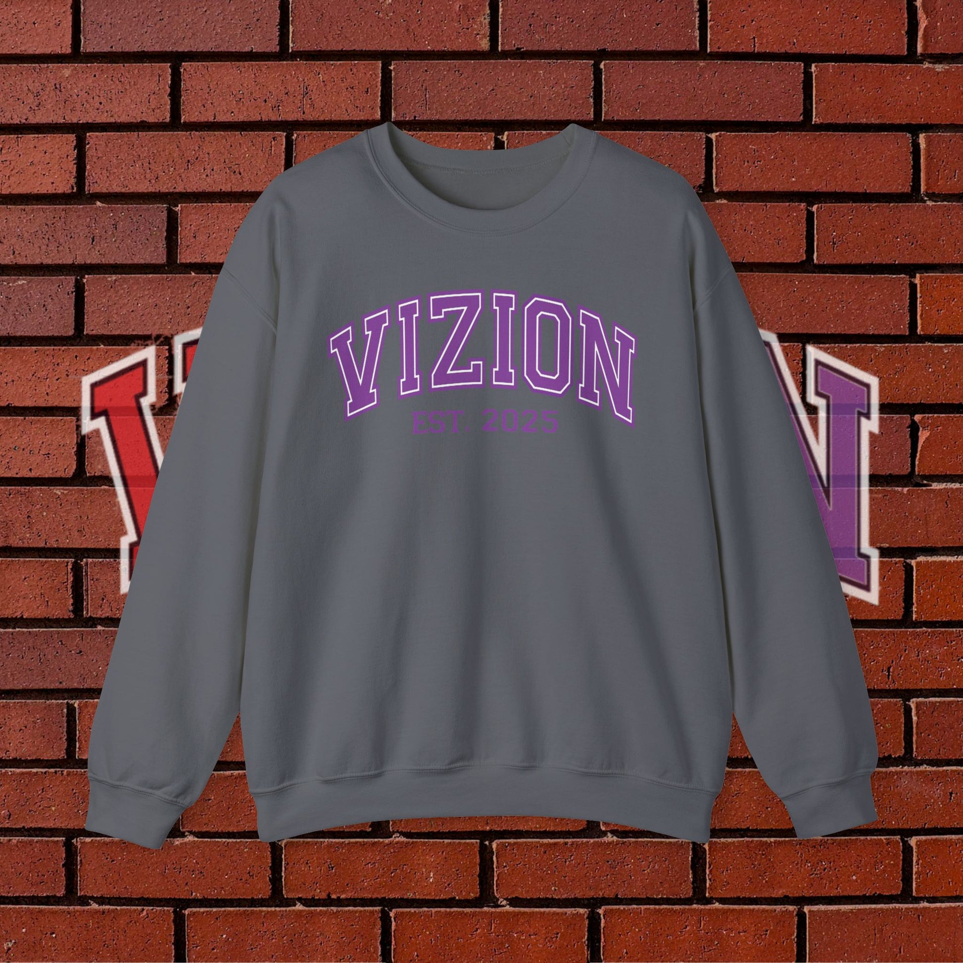 Collegiate VIZION (Purple) Crewneck Sweatshirt