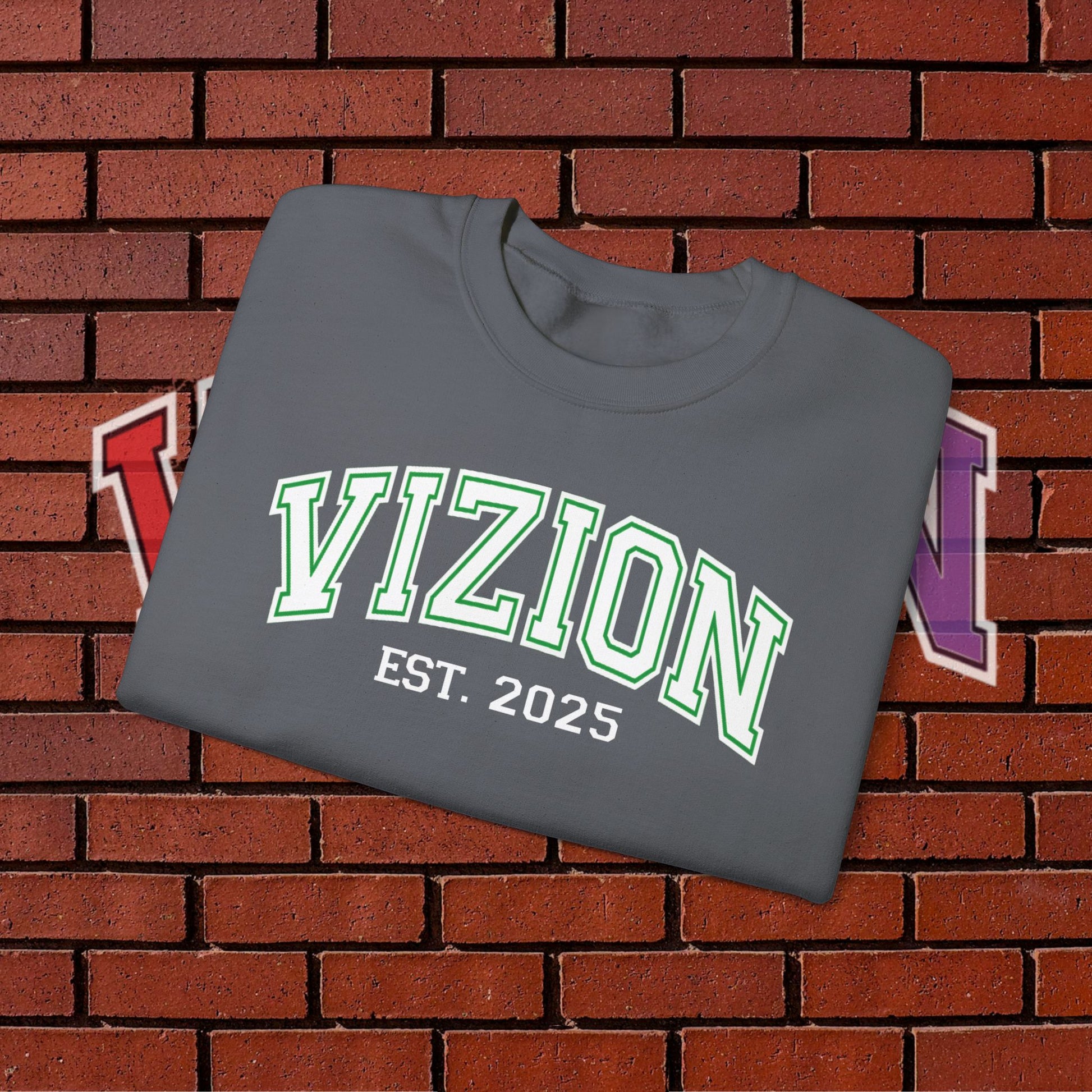 Collegiate VIZION (Green) Crewneck Sweatshirt